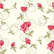 Seamless background of red roses