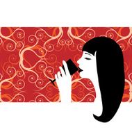 Beautiful woman drinking wine