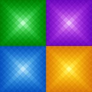 Set Of Abstract Pixelated Flare