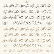 Tattoo lettering set