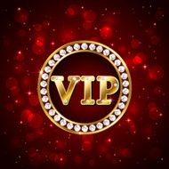 Vip on red background