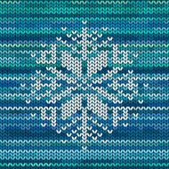 Knitted seamless pattern with snowflake