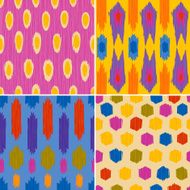 Set of Ikat Seamless Patterns N4