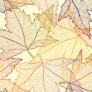 Autumn maple leaves seamless pattern Layered vector N2