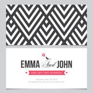 Wedding card back and front with pattern background 01