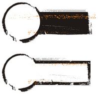 Circular grunge banner
