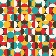 Retro seamless pattern with circles N3