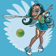 Funky tennis girl N2