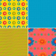 Set of Summer Floral Patterns