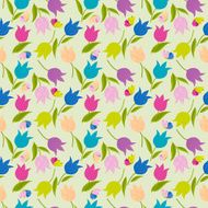 Floral Pattern with Butterflies (Tulips) N2