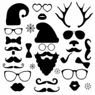 Christmas fashion silhouette set hipster style N3