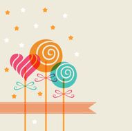 Background with color candy banner