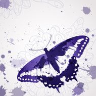 Vector background with butterfly N2