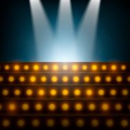 Stairs with Spotlights to Illuminated Stage