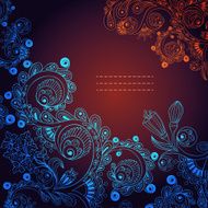 Vector floral decorative background N35