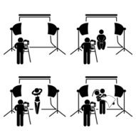 Photographer Studio Photography Stick Figure Pictogram