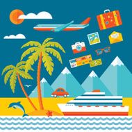 Travel - vector illustration concept in flat design style
