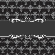 frame on damask seamless background N3