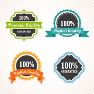 Vintage labels and ribbon retro style set N2