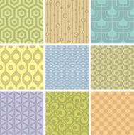 Nine seamless patterns