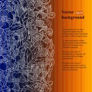 Geometric floral retro background with place for your text N2