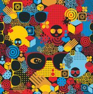 Abstract pattern with black woman