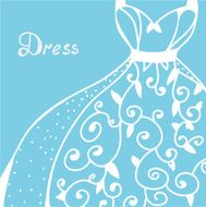 Wedding invitation with dress