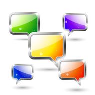 Vector glossy speech bubbles N2
