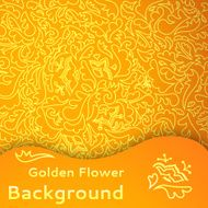 Golden flower seamless background