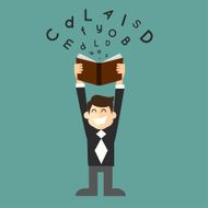 businessman student with a book in hand N2