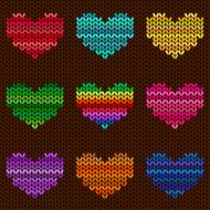 Seamless knitted pattern with hearts N4