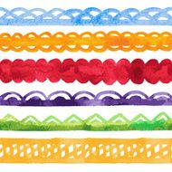 Collection of watercolor vector brushes N5
