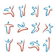 Abstract people icons collection N2