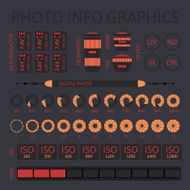 Photo infographics set