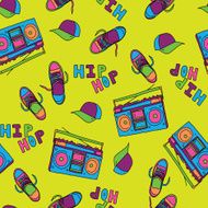 hip hop music seamless pattern N2