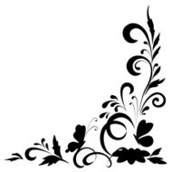 Abstract floral background silhouettes
