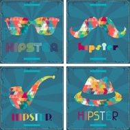 Hipster backgrounds in retro style