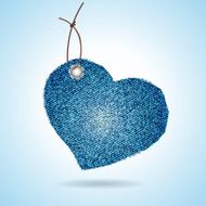 Denim gift tag