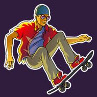 Cool skateborder