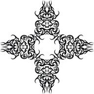 Tribal tattoo Cross N7