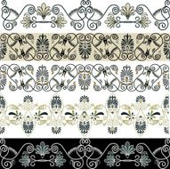 Greek patterns borders set