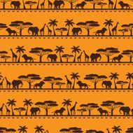 African ethnic seamless pattern in flat style