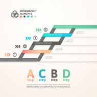 Modern business step origami style options banner N60