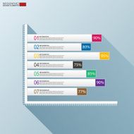 Flat infographics with a long shadow N6