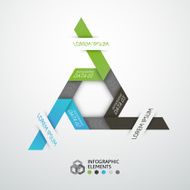 Modern business step origami style options banner N61