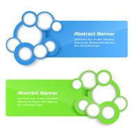 Vector 3D Banners with circle N2