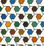 seamless geometric hexagonal pattern N12