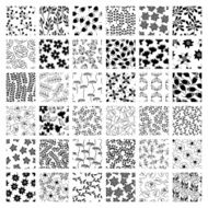 Set of 36 seamless floral patterns