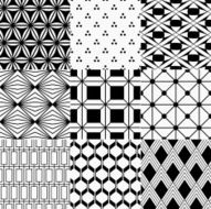 seamless monochrome geometric pattern