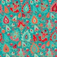 Seamless turkish floral pattern